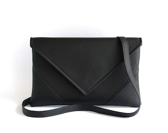 Petit sac à bandoulière noir pour femme, sac à main en cuir végétalien Cross Body Bag, sac à bandoulière Crossbody, petit sac à main, Cross Body Purse, cadeau pour elle