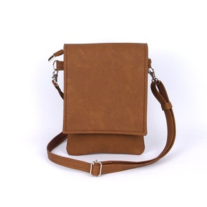 Vegan Leather Mini Crossbody Bag: Small Cell Phone Purse