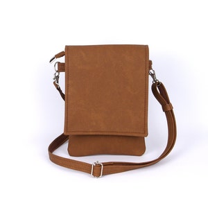 Leather Crossbody Bags, Vegan Leather Crossbody, Phone Wallet, Leather Shoulder Bag, Travel Wallet, Phone Pouch, Crossbody Passport Bag image 1