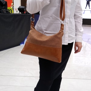 Toile cirée, sac en cuir, sac à bandoulière végétalien, sac en cuir marron, sac à bandoulière en toile, sac à bandoulière, sac en toile à bandoulière, sacs à main en toile