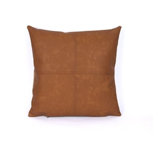 Faux Leather 18x18 Linen Pillow Covers Etsy Australia