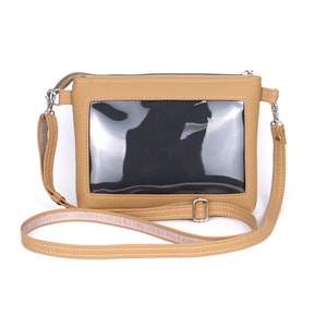 Kawaii Ita Bag w/Clear Window for Pin Display-Harajuku Fashion Inspired-Ideal for Cosplay Anime Cons-Customizable & Unique Pin Collector Bag