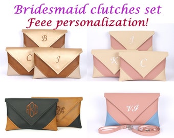 Bridesmaid Clutch, Wedding Clutch, Bridesmaid Gifts, Monogram Purse, Personalized Clutch, Bridesmaid Wristlet, Bridal Clutch, Custom Clutch