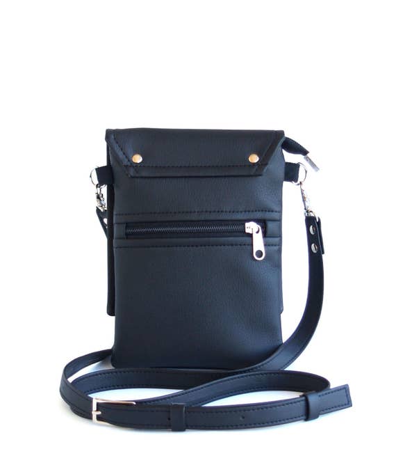 Black PALAY Small Crossbody Phone Bag for Women PU Leather