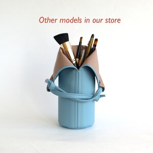 Mothers Day Gift Makeup Brush Holder Makeup Brush Roll Leather Makeup Storage Travel Makeup bag Makeup Brush Roll Makeup Brush Bag image 8