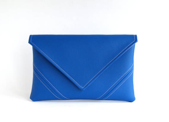 blue clutch bag