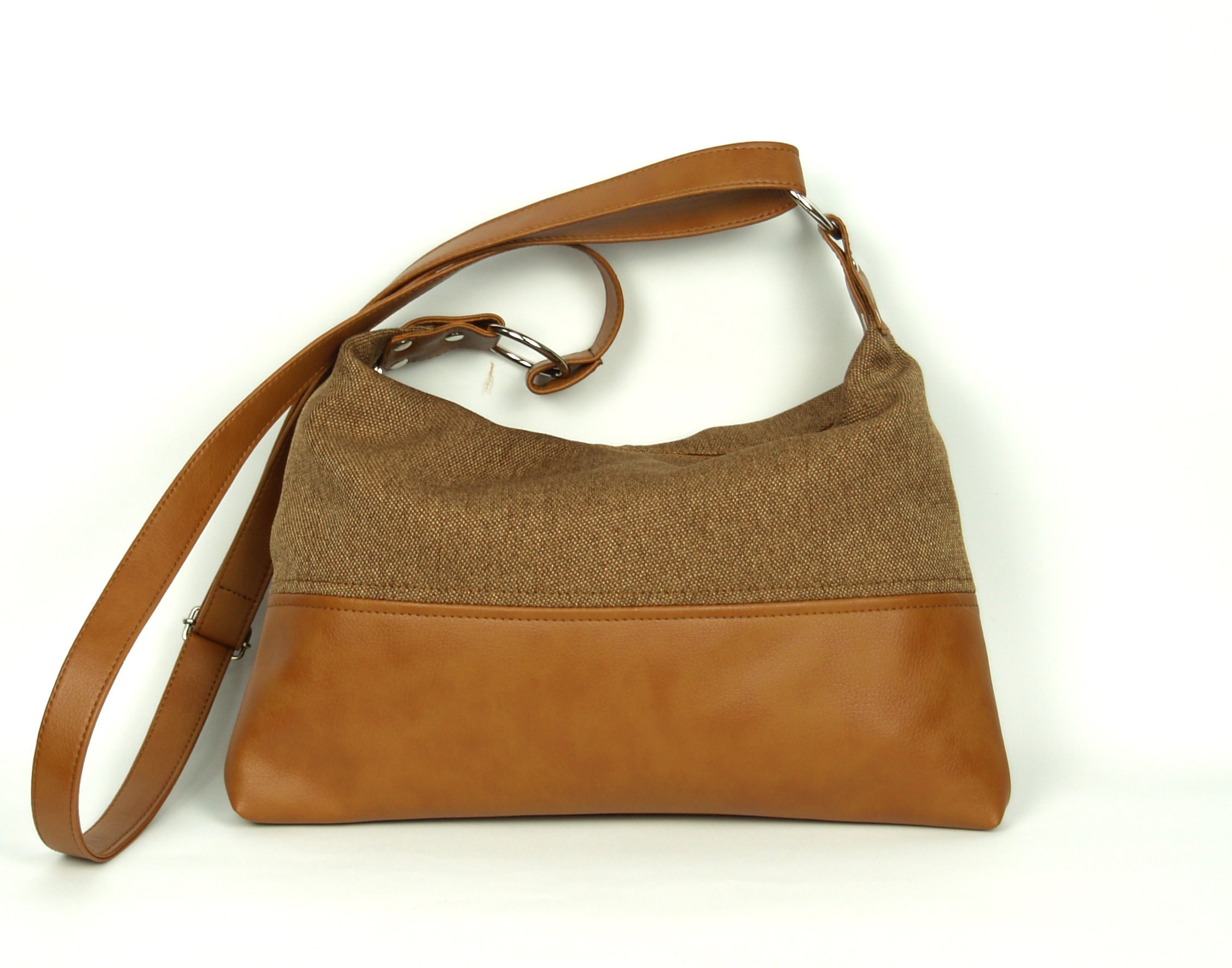 Crossbody Purse Boho Canvas Tassen Vegan Lederen Tas Dames Etsy Nederland