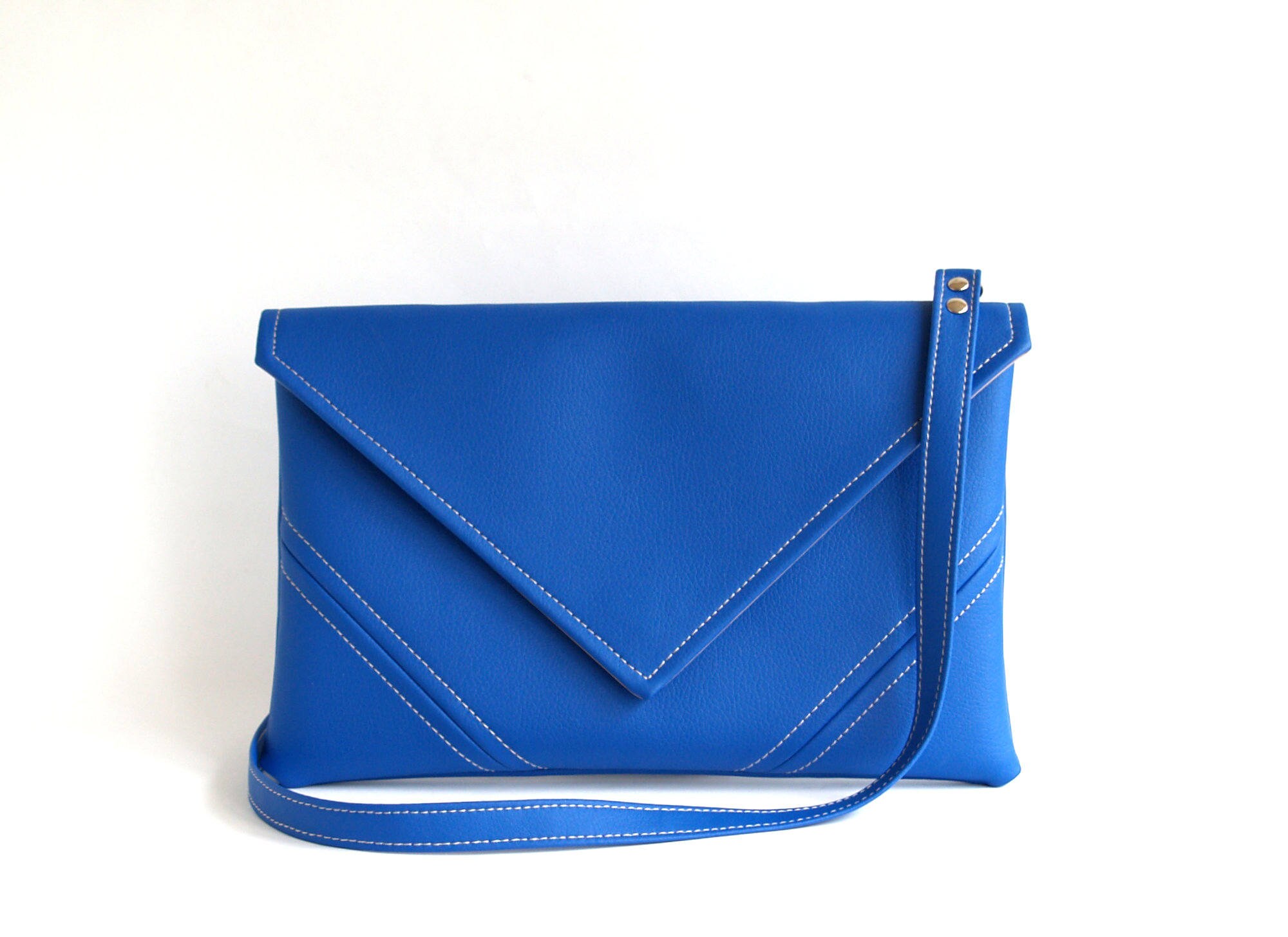 Royal Blue Clutch Purse Leather Clutch Vegan Leather Bag Mother Gift Crossbody Clutch Leather Handbags Bridesmaid Clutch Wristlet Bag
