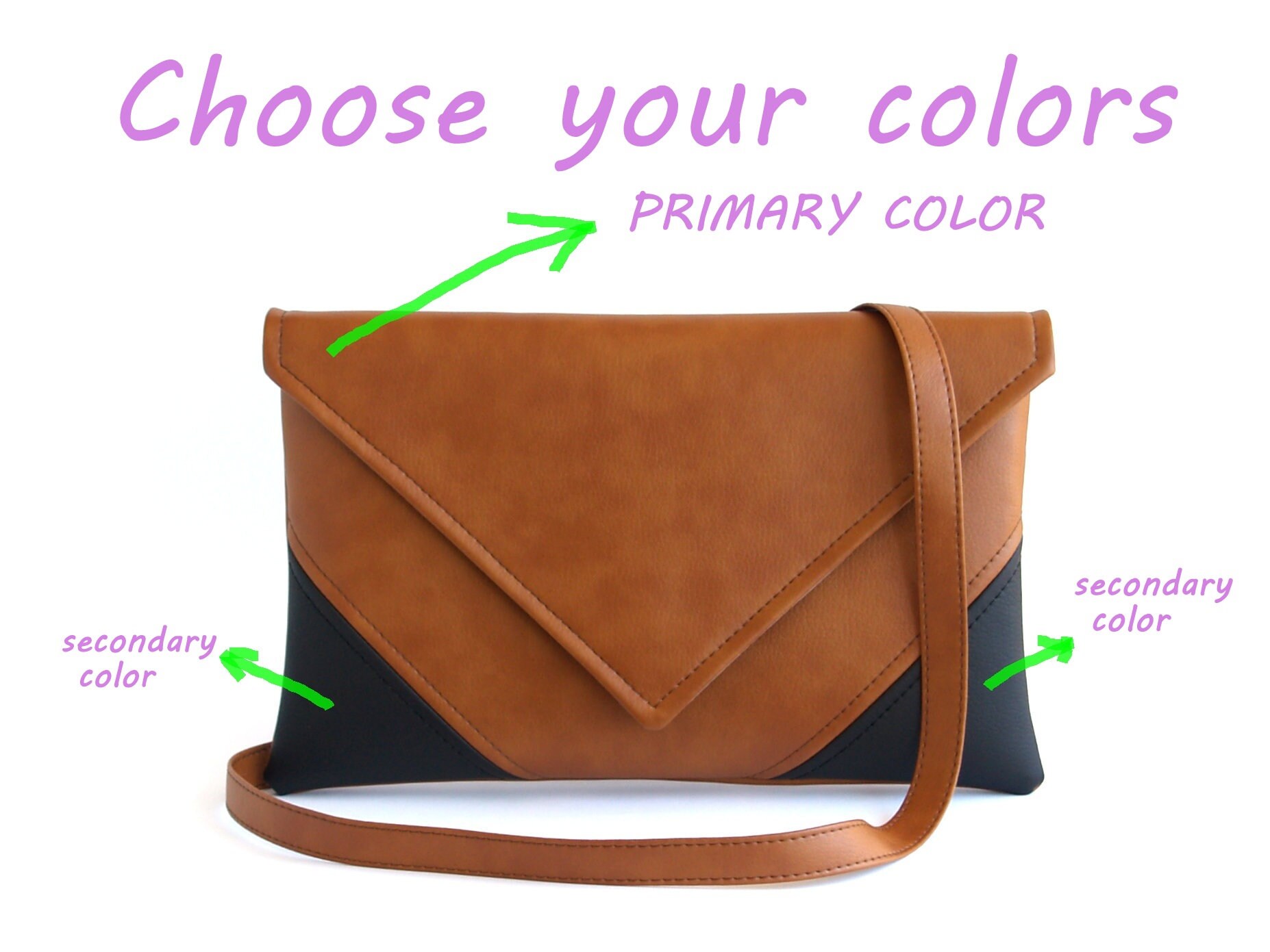 vegan leather crossbody purse
