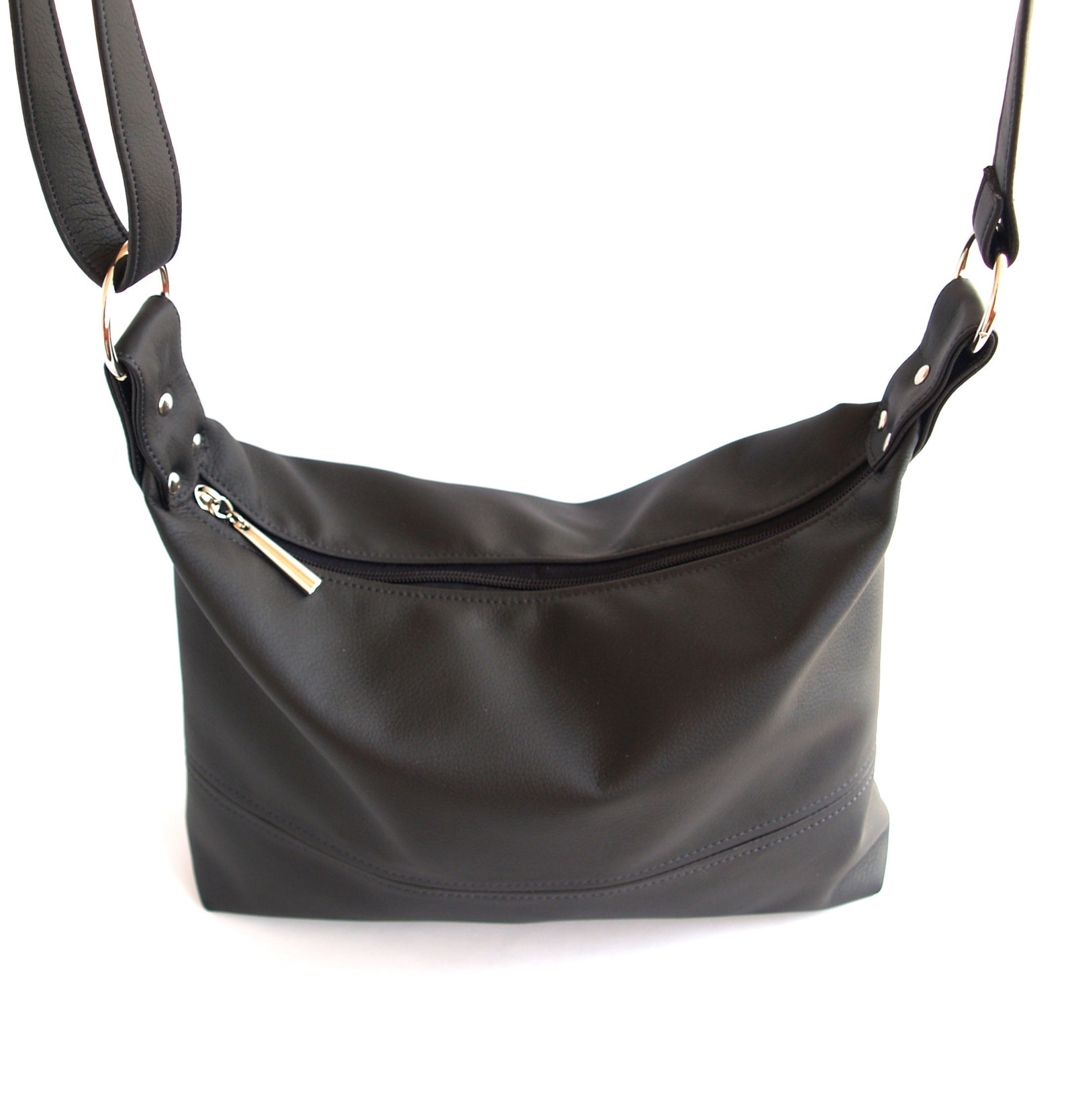 Black Crossbody Bag Shoulder Bag Large Crossbody Purse Boho Etsy