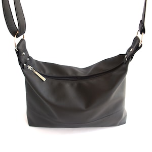 Sac à main crossbody en cuir végétalien, sacs à bandoulière pour femmes moyens, sac à bandoulière en cuir, sac messager pour femmes, sac à corps croisé image 9