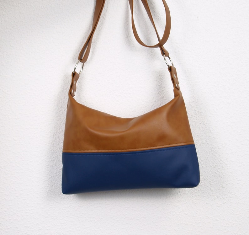 Leather Crossbody Vegan Leather Bag Custom Hobo Bag Purse Etsy