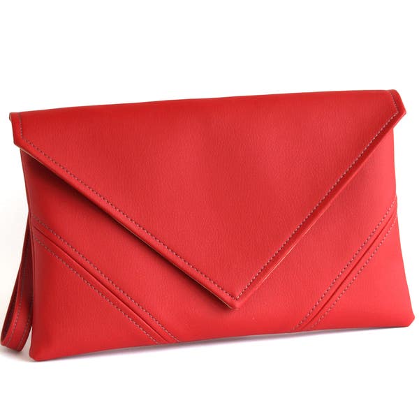 Red Clutch Bag, Bridesmaid Clutch, Crossbody Purse, Vegan Leather Clutch Purse, Evening Bag, Vegan Purse, leather Clutch, Evening Clutch