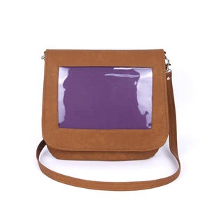 Vegan Leather Ita Bag: Enamel Pin Display Crossbody Purse
