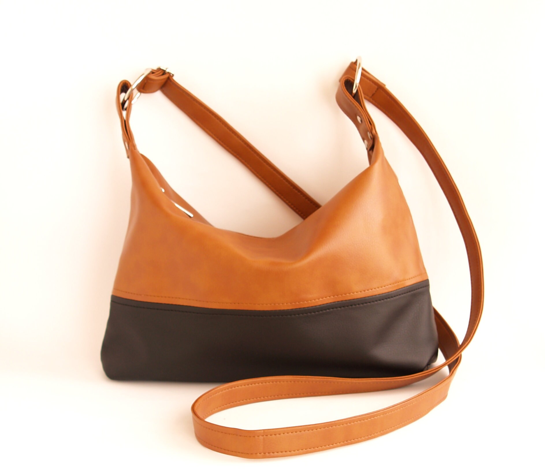 Crossbody Leather Bag Vegan Hobo Bag Crossbody Boho Bag Etsy