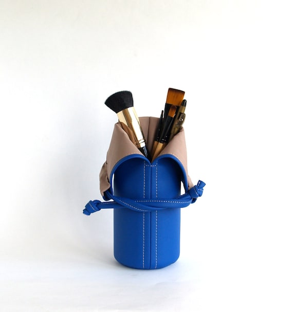 Makeup Brush Holder, Makeup Bag Gift, Leather Makeup Bag, Brush Pouch,  Makeup Brush Roll, Makeup Brush Holder Travel, Leather Cosmetic Bag 