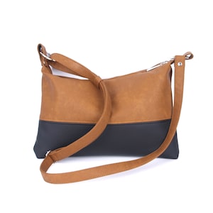 Bolso bandolera para mujer, regalo para mamá, bolso bandolera bohemio, bolso de hombro con cremallera, bolso estilo hobo, bolso de piel vegana, carteras y bolsos, cartera bandolera de piel