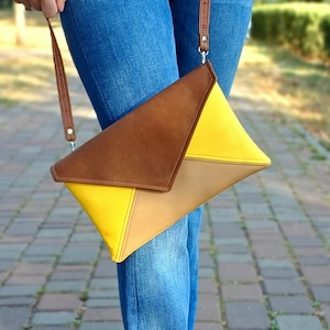 Bolso bandolera pequeño para mujer, de piel vegana, tipo sobre, ideal como regalo para mamá, de piel.