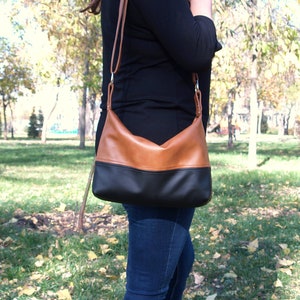 Ledertasche, Vegane Tasche Cross Body, Boho Tasche, Camel Schultertasche, Boho Schultertasche, Cross Body Tasche, Vegan Hobo, Vegan Everyday