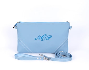 Personalized Leather Bag Women,Mothers Day Gifts For Mom From Daughter,Personalized Crossbody Purse,Monogram Clutch Purse For Women