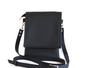 Black Mini Crossbody Bag,Christmas Gift For Her,Small Crossbody Bag,Cell Phone Pouch,Crossbody Phone Case,Phone Wallet,Messenger Bag Women