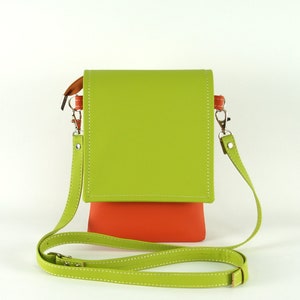 Vegan Leather Cell Phone Crossbody Bag: Handmade Phone Pouch