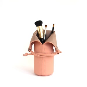 Portaescobillas, Portaescobillas de maquillaje, Regalo único, Rollo de brochas, Organizador de maquillaje, Almacenamiento de maquillaje, Taza de brochas de maquillaje, Soporte de maquillaje de viaje