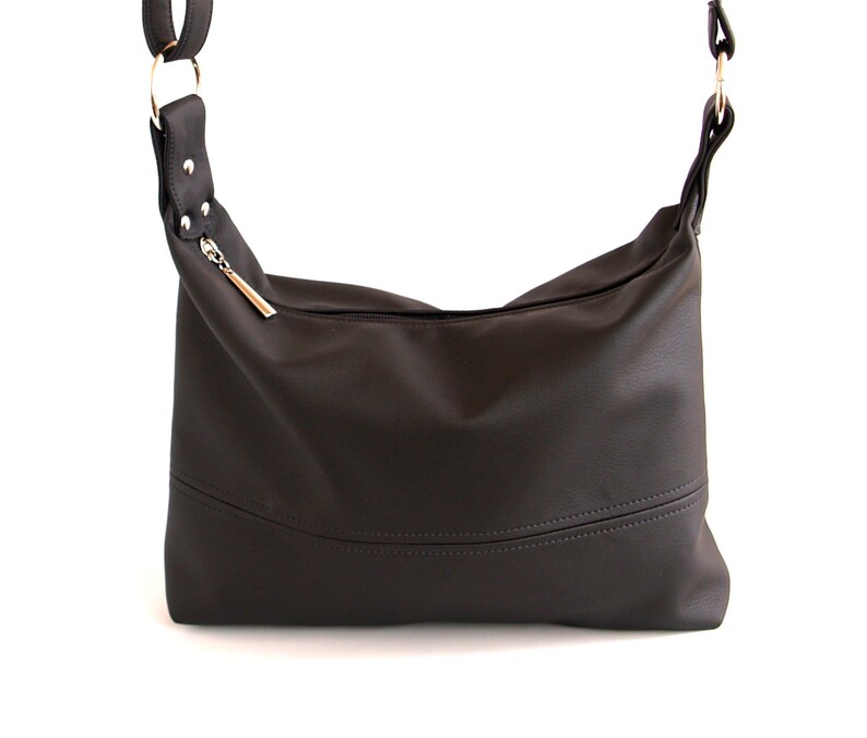 Black Leather Crossbody Bag Vegan Leather Crossbody Etsy