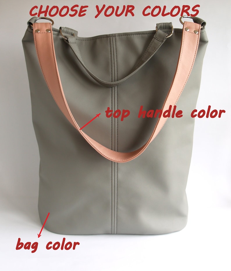 Custom Tote Bags Tote Bag Leather Laptop Bag Vegan Leather Etsy