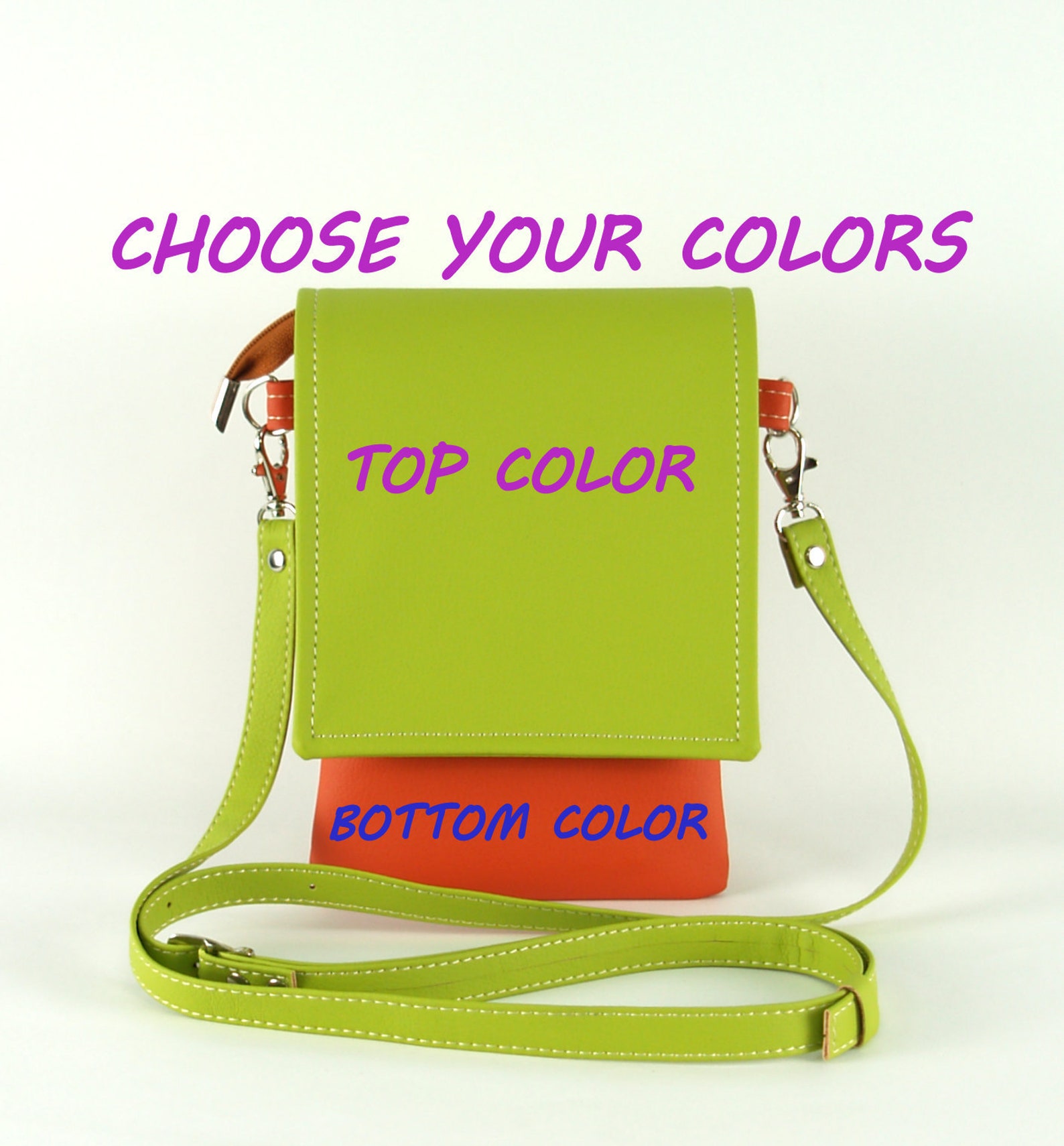 Crossbody Messenger Purse Leather Crossbody Purse Faux Etsy