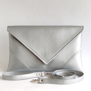 Silver embrague bolso bridesmaid embrague bolso mujeres regalo para su cuero vegano embrague bolso noche embrague cartera plata monedero vegano bolso bolso vegano