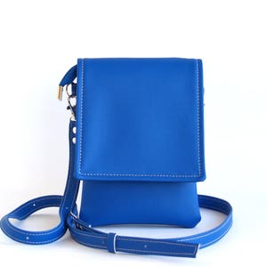 Royal Blau Crossbody Geldbörse Kleine Crossbody Tasche Schultertasche Geldbörse Vegan Leder Cross Body Bag Kleine Messenger Mini Crossbody Kleine Schulter
