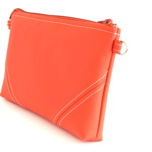 Crossbody Zipper Bag, Mother Gift, Orange Cross Body Purse, Small ...