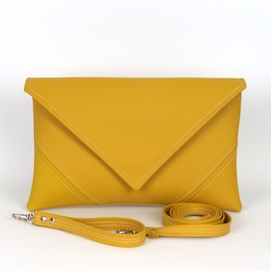 Bolso de mano amarillo, Cartera de piel, Piel vegana ecológica, Clutch de pulsera, Clutch de dama de honor, Clutch tipo sobre, Clutch de noche, Clutch tipo cartera para mujer