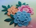Felt Buttonhole Flowers, decorative wedding style flowers with leaves,  Die Cut Floral Craft Embellishments 