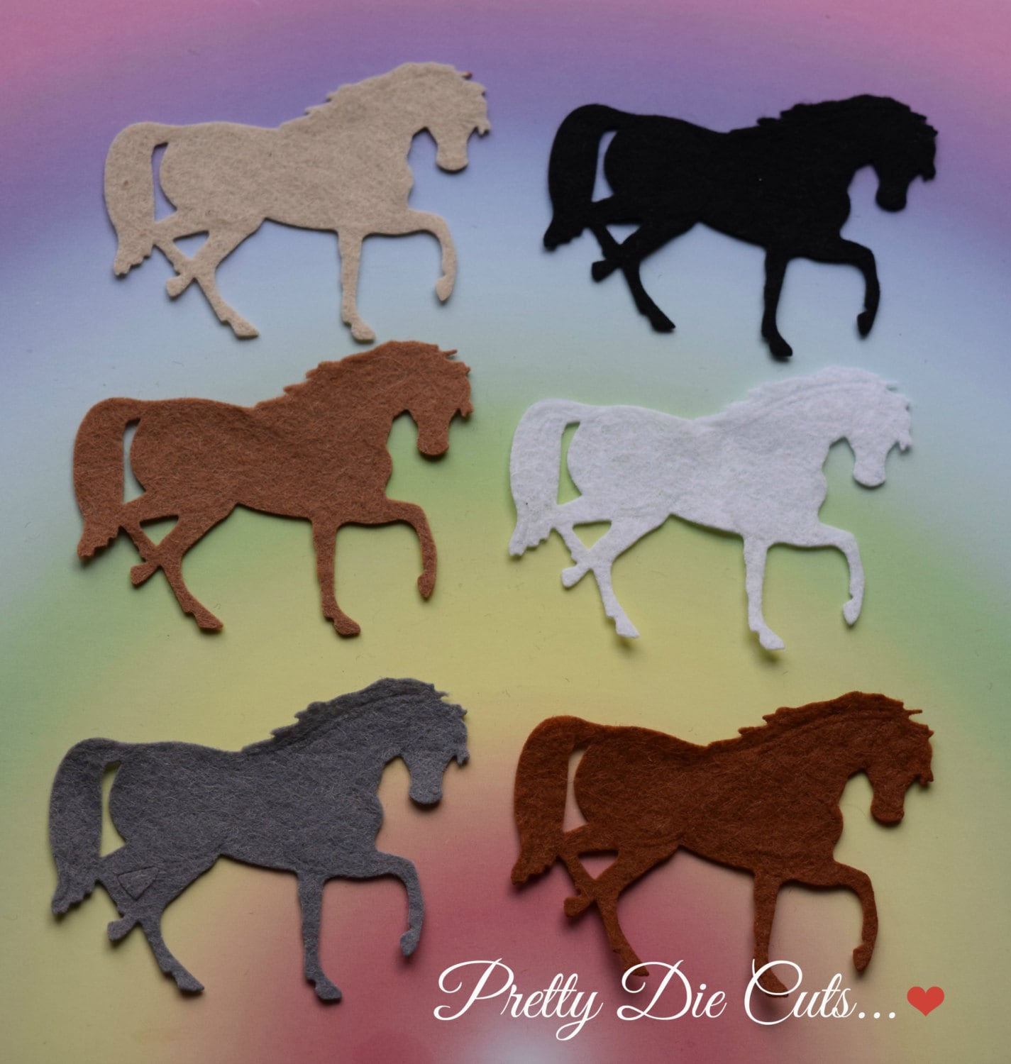 Felt Horses Equestrian Craft Equine Felt Shapes Die Cut Etsy Canada