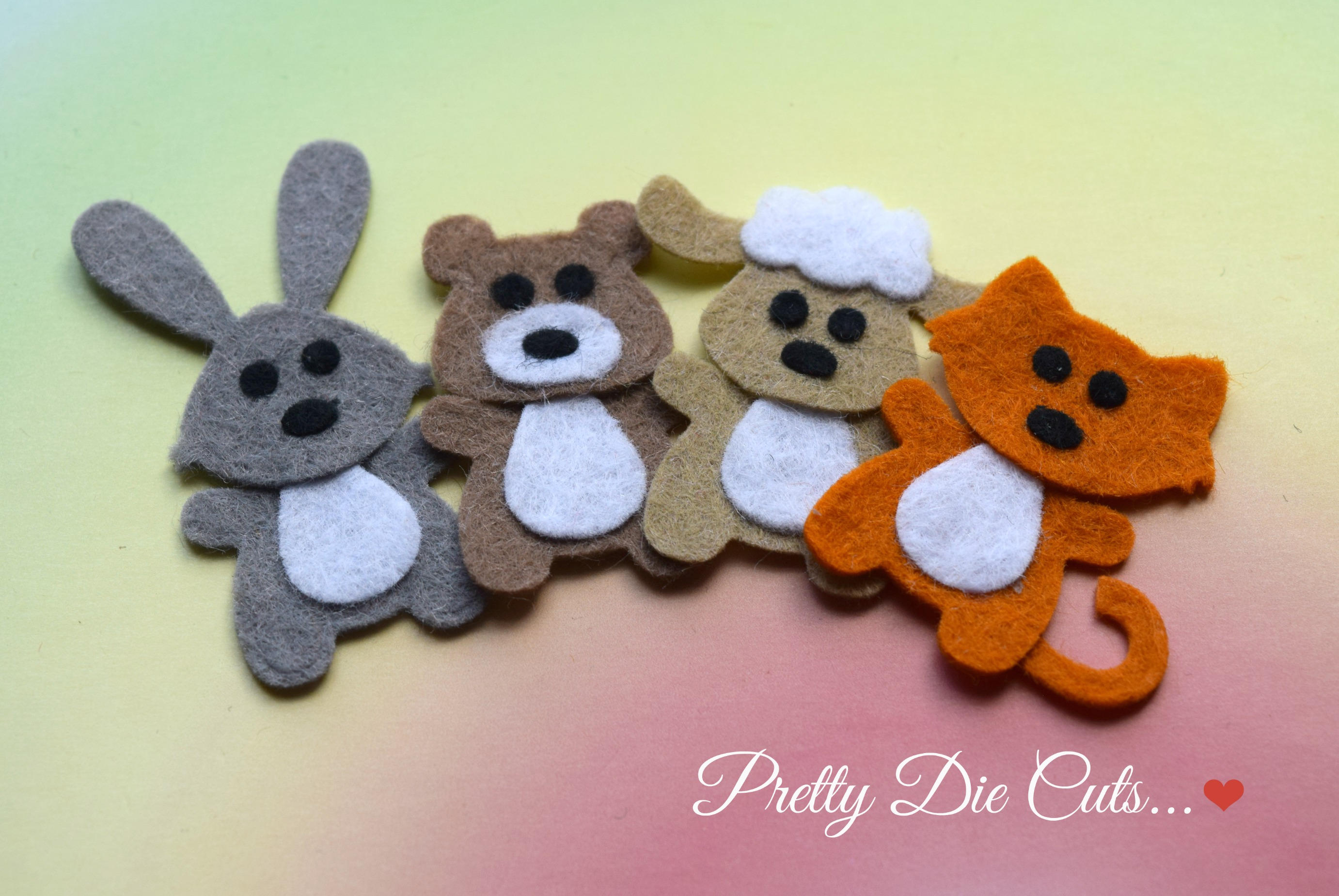 Felt Baby Animals Lambs Bunnies Kittens Bears Small Mixed Etsy