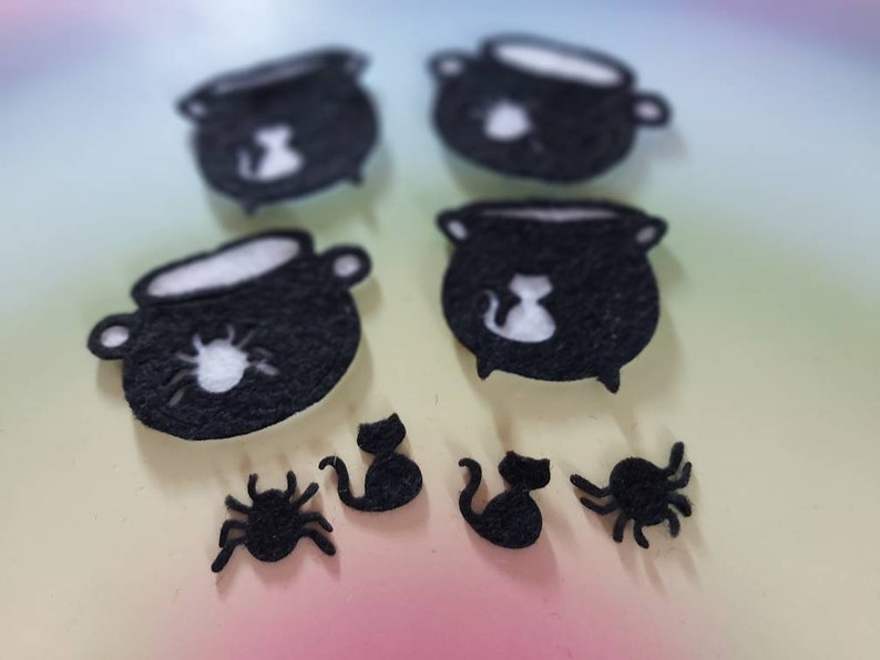 Felt Cauldrons Halloween Die Cut Craft Embellishments Etsy