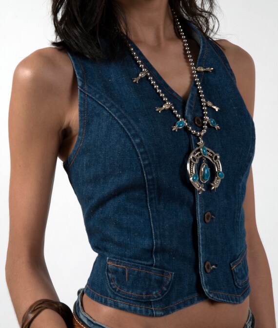 1970's Wrangler Fitted Denim Vest - image 2