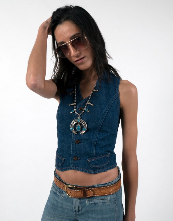 1970's Wrangler Fitted Denim Vest