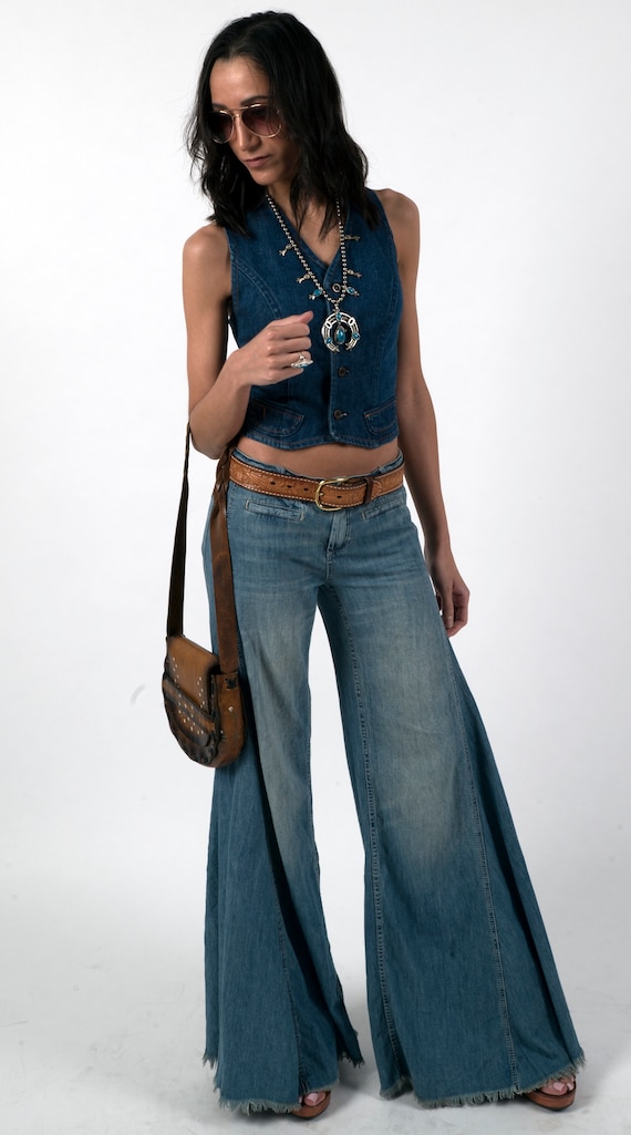 1970's Wrangler Fitted Denim Vest - image 3
