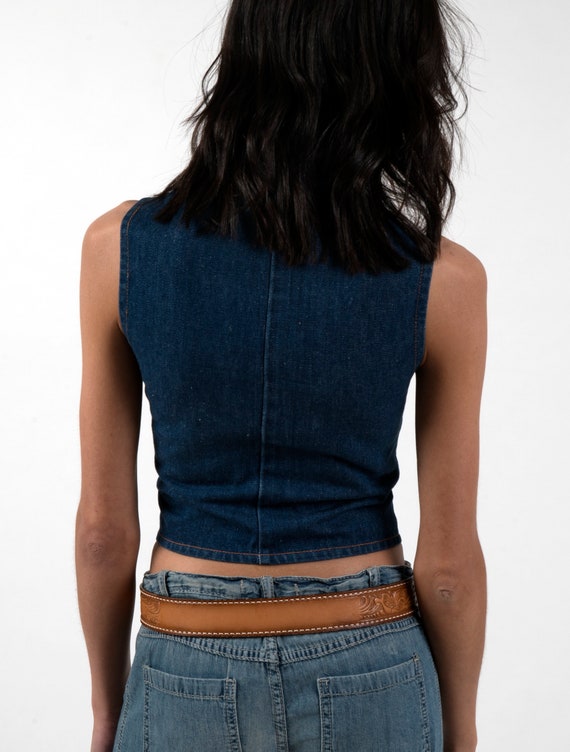 1970's Wrangler Fitted Denim Vest - image 4