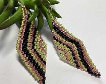 Seed bead earrings | Etsy
