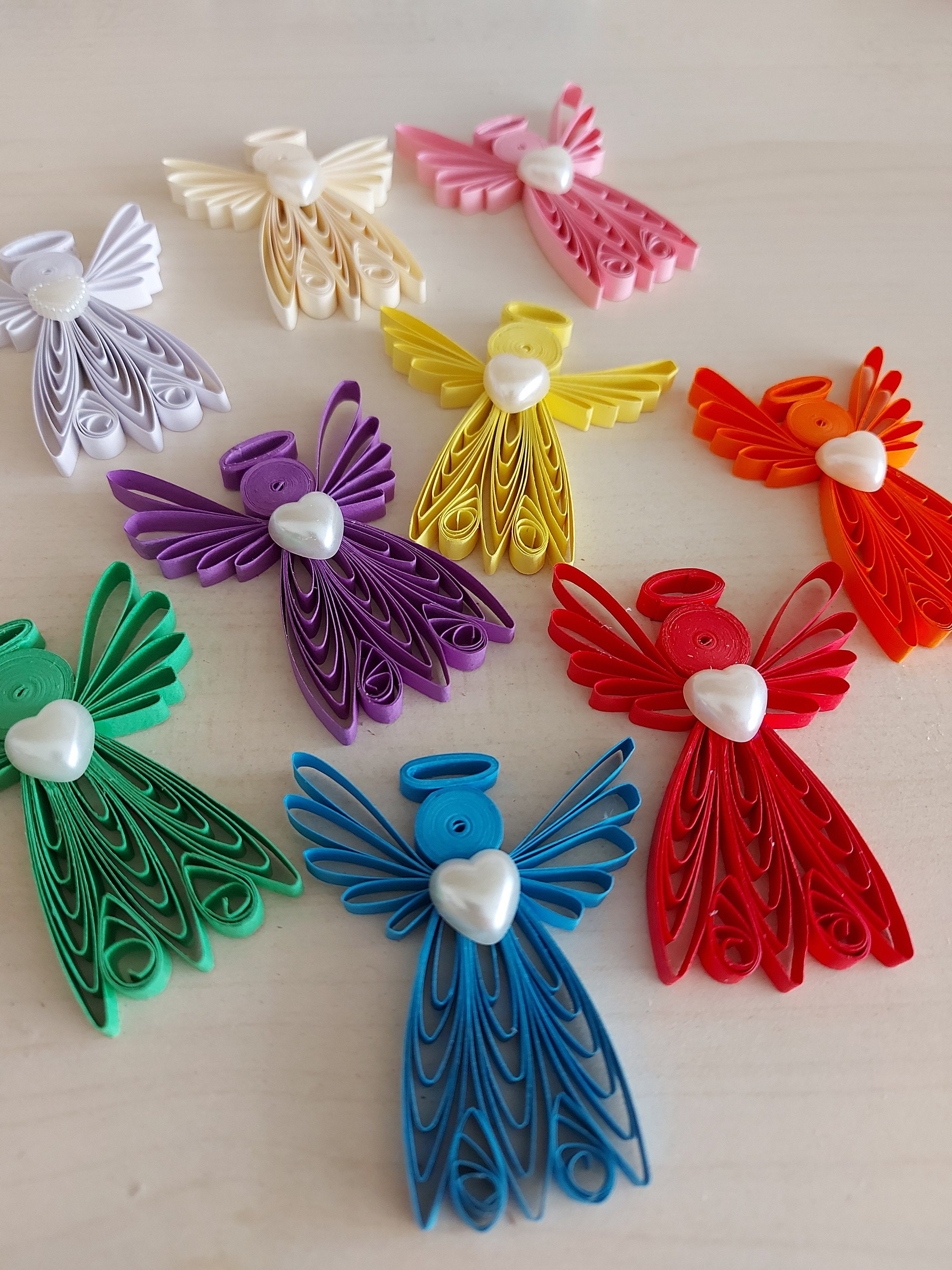 2 pcs. Quilling Angel Quilling Art Ornament Quilled Paper Etsy