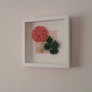 Quilled paper art, Quilled hydrangea, Quilling Frame, Quilling art, Paper wall art, Wall decor, Home decor, Quilled, Quilled gift, Quilling