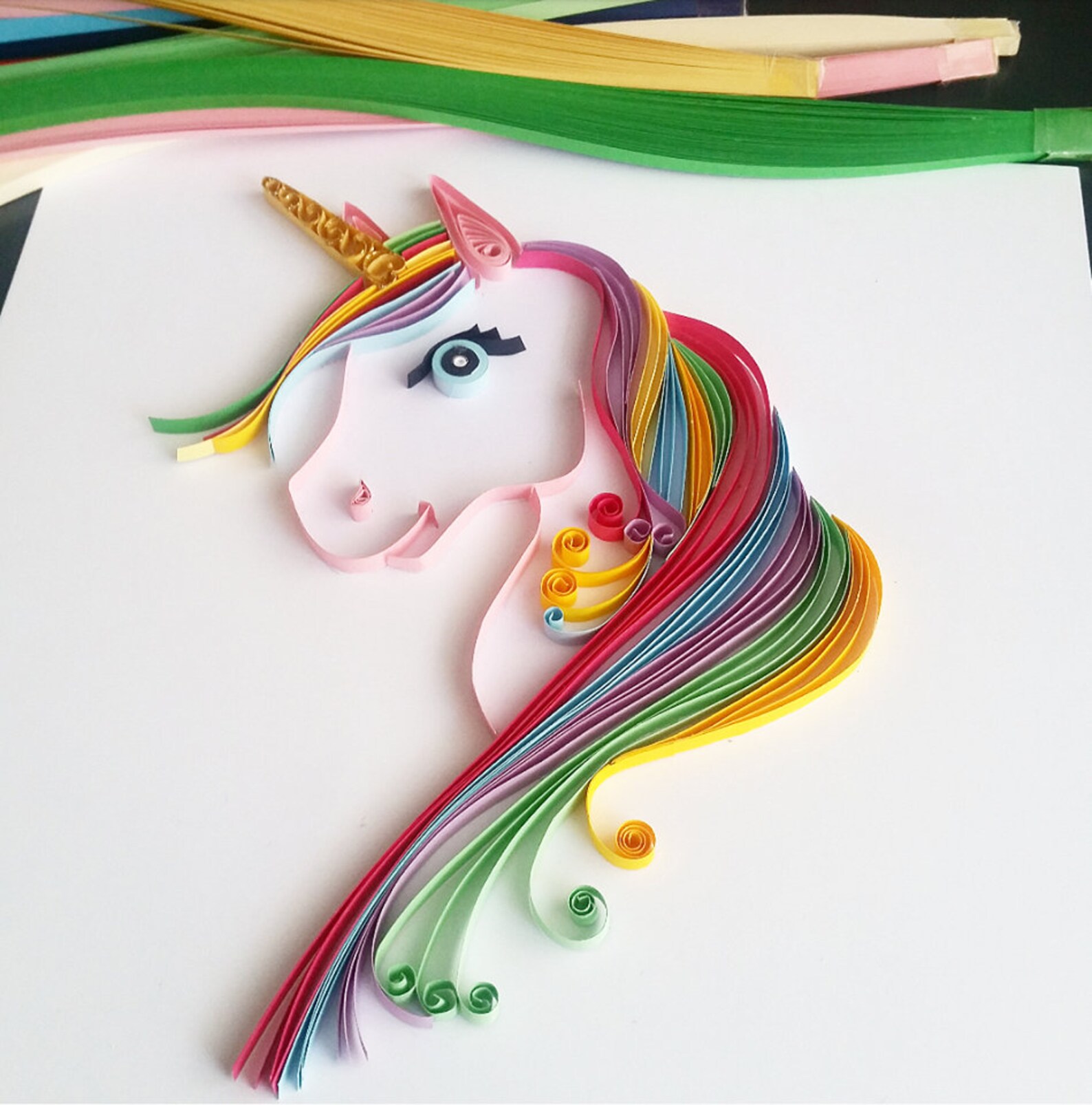 quilling art unicorn quilled art home decor nursery etsy
