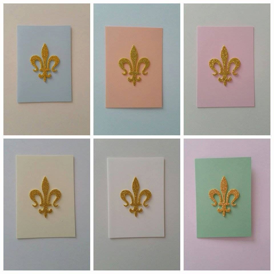 Fleur De Lis Card, Fleur De Lis Handmade Card, Fleur
