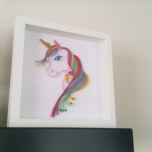 Quilling Art, Unicorn Quilled Art, Home Decor, Nursery Decoration, Wall ...