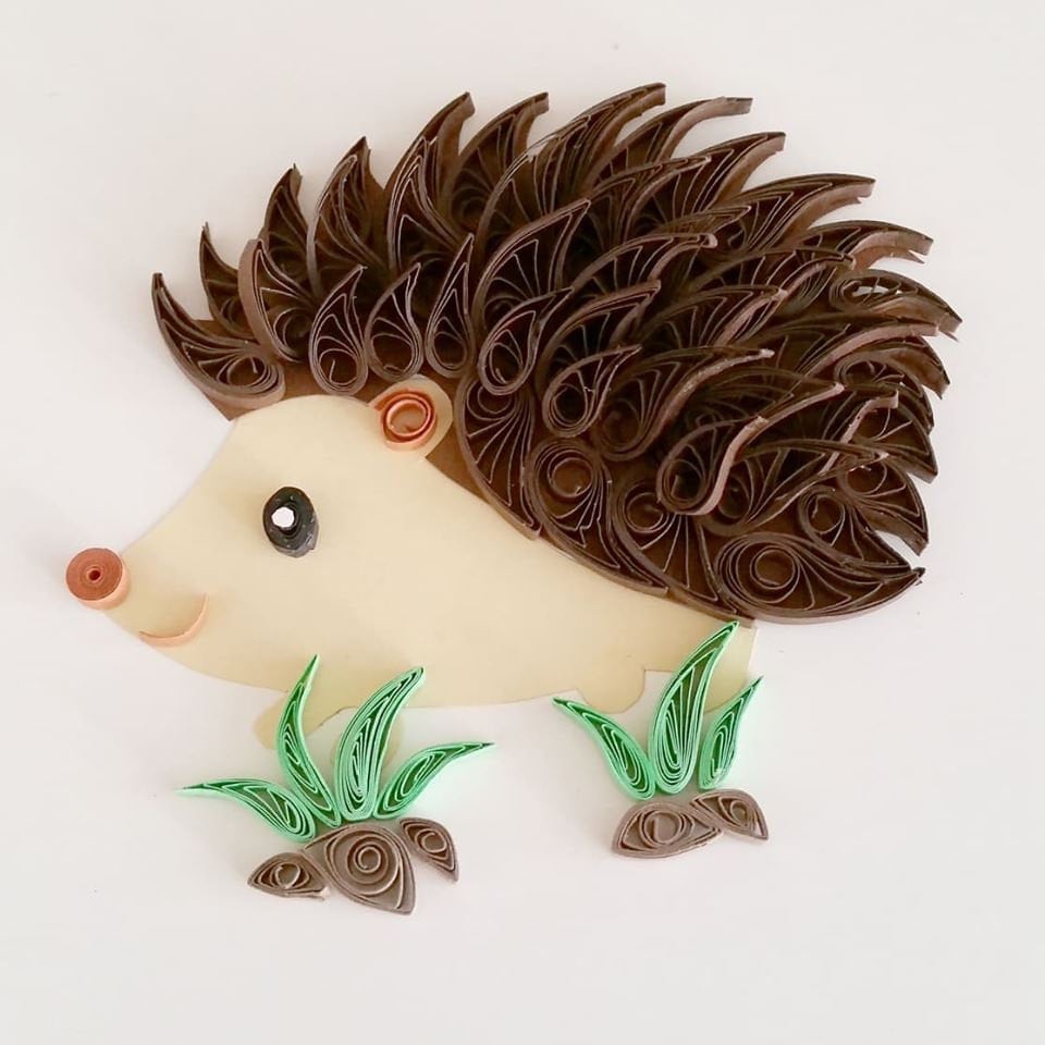 Quilling Hedgehog, Quilling Art, Paper Art, Home Decor, Wall Decor
