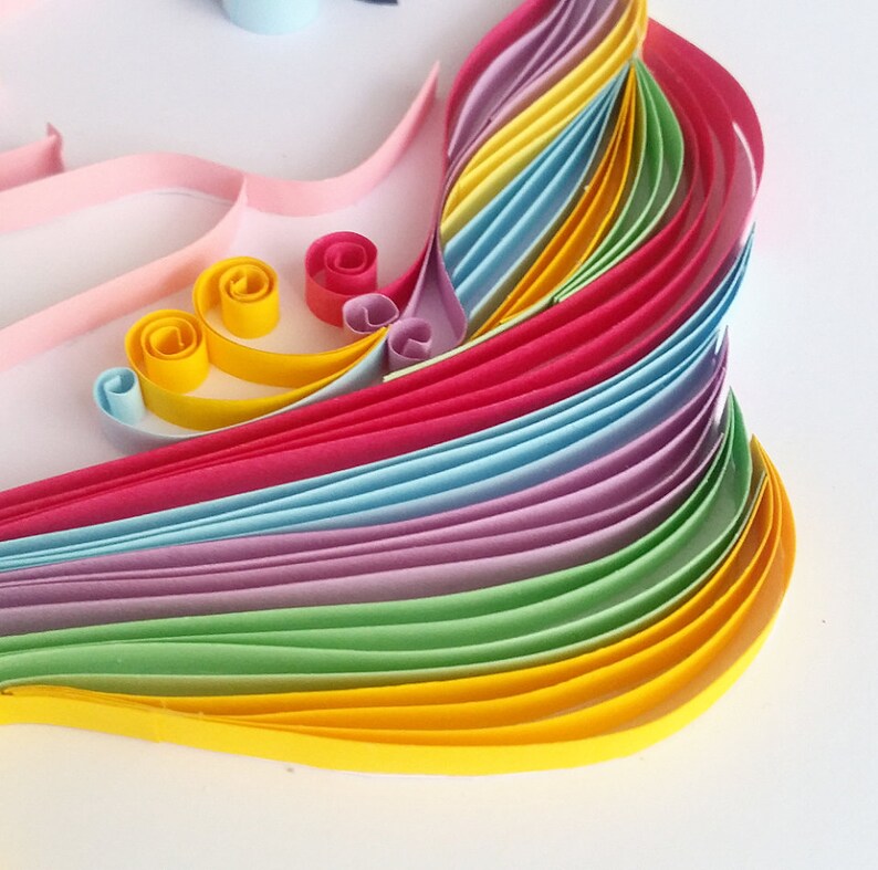 quilling art unicorn quilled art home decor nursery etsy